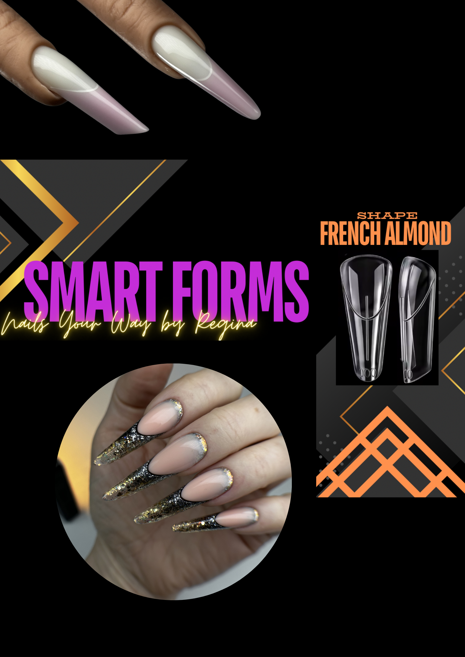 Smart Nail Dual forms French Almond