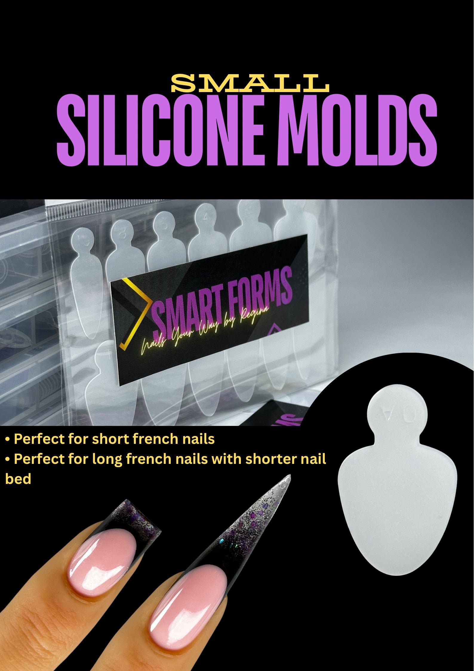 4 shapes of dual forms with free silicone molds
