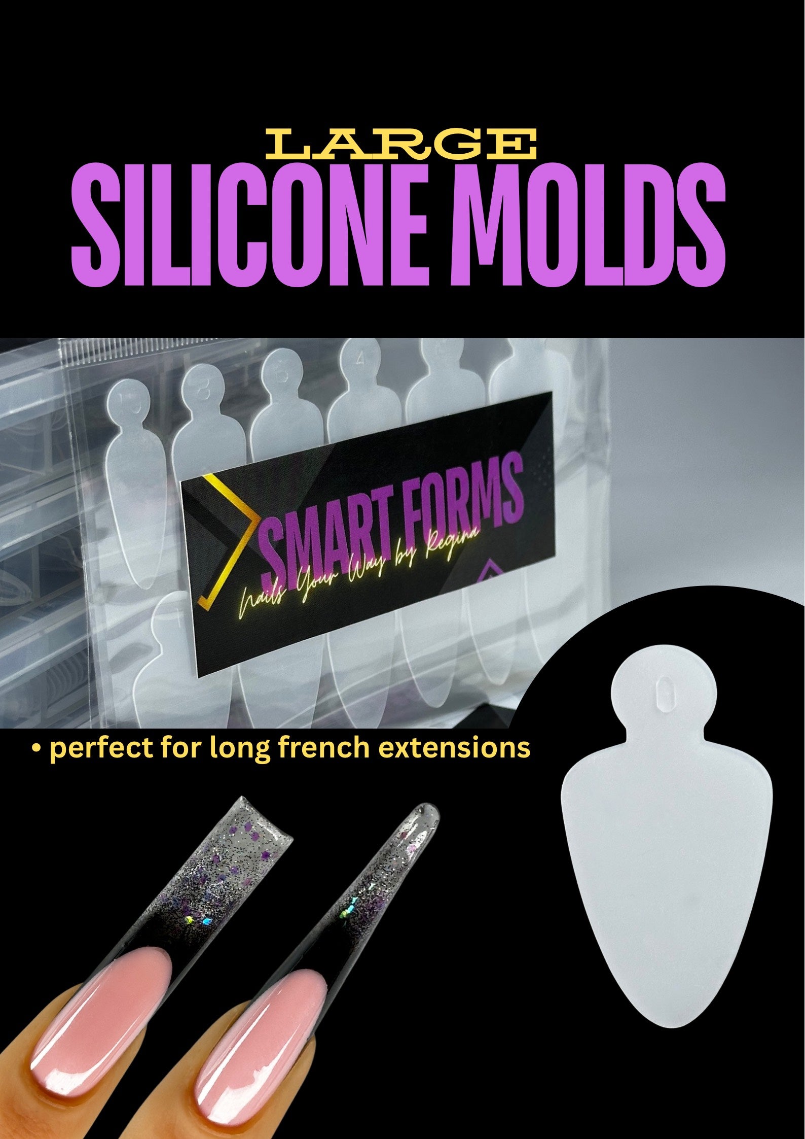 4 shapes of dual forms with free silicone molds