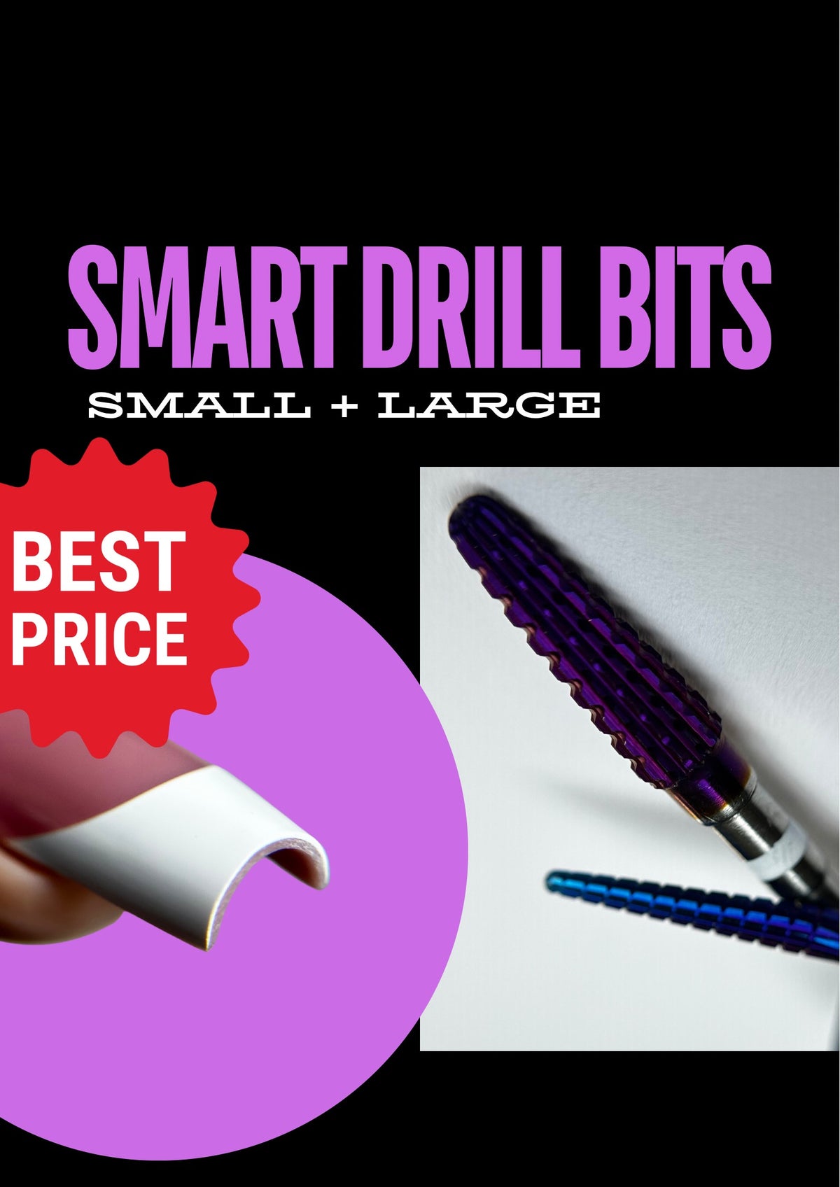Combo Smart Nail Drill Bits small+large