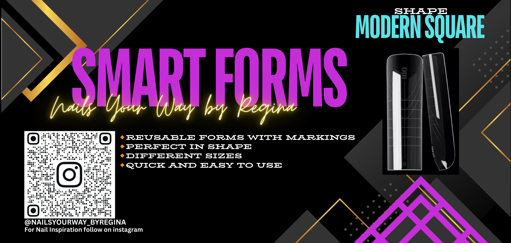 Smart Nail Dual Forms modern square